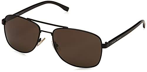 BOSS 0762/S NR 10G Gafas de Sol, Negro (Mtblk Black/BRW Grey)